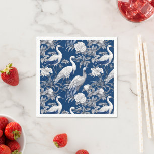 Blå och vit Chinoserie-seriens design 7 Pappersservett