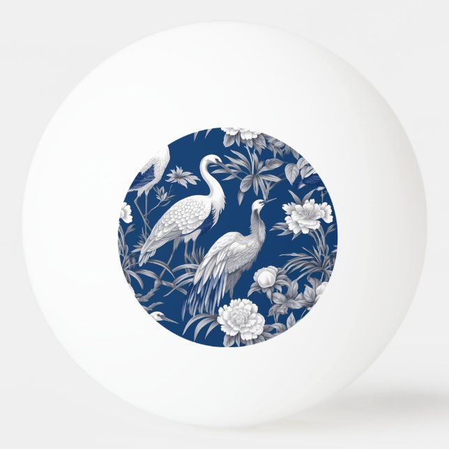 Blå och vit Chinoserie-seriens design 7 Pingisboll (Framsidan)