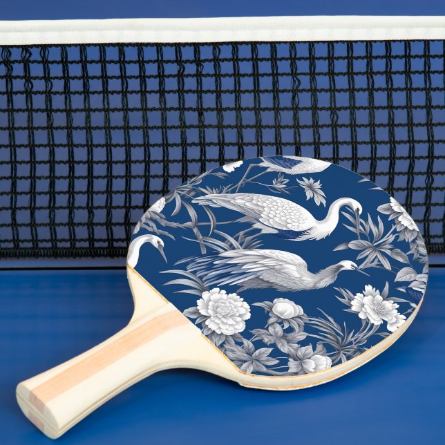 Blå och vit Chinoserie-seriens design 7 Pingisracket (Insitu)