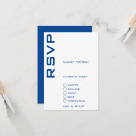 Blå och vit Contemporary Inbjudningar