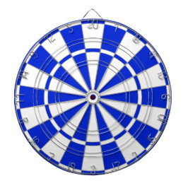 Blå och vit darttavla