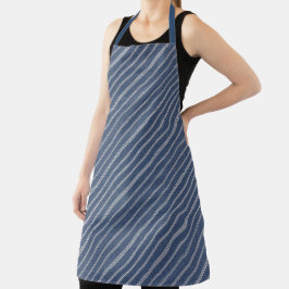 Blå och vit denimlook