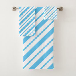 Blå och vit diagonal, strimlad Mönster