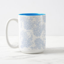 Blå och vit elegant blomsterdesign