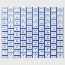 Blå och Vit Examen Inpackningspapper | 2026 Presentpapper
