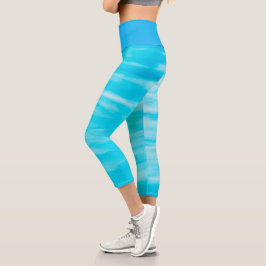 Blå och vit Färg Streaks Yoga Fitness