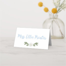 Blå och vit färskhet Chinoiserie Placeringskort