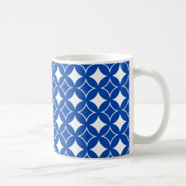 Blå och vit fartygspart mönster kaffemugg