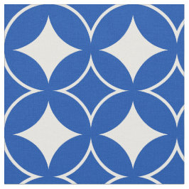 Blå och vit fartygspart mönster tyg