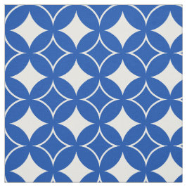 Blå och vit fartygspart mönster tyg