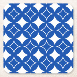 Blå och vit fartygspart mönster underlägg papper kvadrat