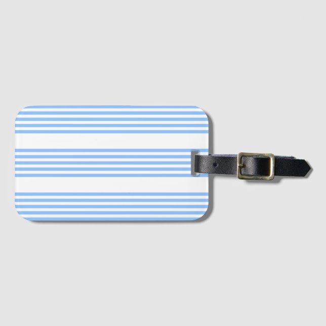 Blå och vit fem rand mönster bagagebricka (Framsida horisontal)