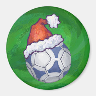 Blå och vit fotboll på Grönten Magnet