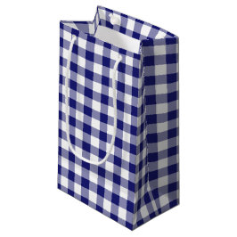 Blå och vit gingham-rutig mönster