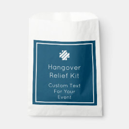 Blå och vit Hangover Relief Kit Favor Bags