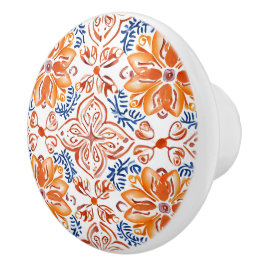 Blå och vit italiensk bricka knopp