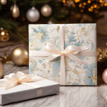 Blå och vit jul i Snö Presentpapper<br><div class="desc">Gör ditt barns speciella dag ännu mer ovanlig med vår Personlig Barns insvepning Papper. Det är ett tänkvärt sätt att visa dem att presenten är lika unik och omhuldad som de är. Låt upphetsningen av en present bli ett omhuldat minne med vårt anpassade pappert! Winter Wood Cabin-jul</div>