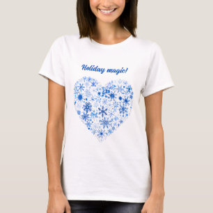 Blå och vit jul t shirt