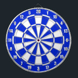 Blå och vit kartong darttavla<br><div class="desc">Blått och vitt kartong.</div>