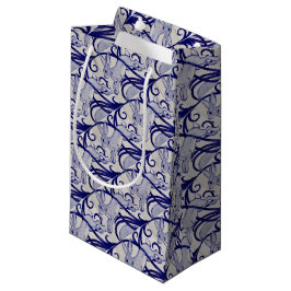 Blå och vit konst Deco-kanin Tile Gift Wrapping