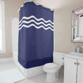 Blå och vit kustvåg Mönster