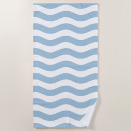 Blå och vit kustvåg Mönster