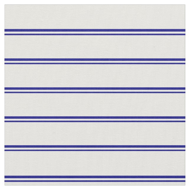 Blå och vit Linjer Tyg (Närbild)