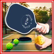 Blå och vit marin | Modern Initialer Monogram