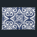 Blå och vit marockansk Mönster Kökshandduk<br><div class="desc">Elegant blå och vit marockansk mönster. Denna design finns i olika färg och produkter.</div>