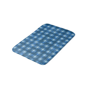 Blå och vit modern Denim Play Mönster Badrumsmatta