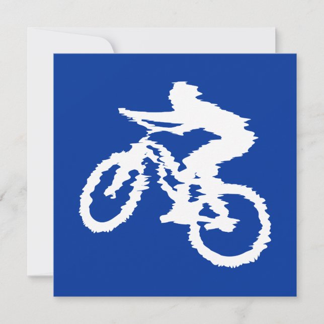 Blå och vit mountainbike (Framsida)
