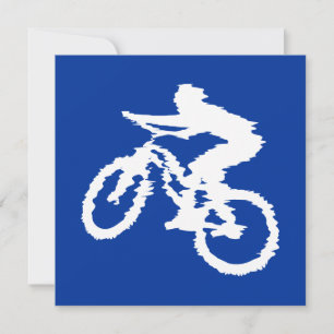 Blå och vit mountainbike
