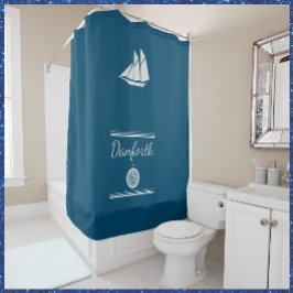 Blå och vit nautisk flotta