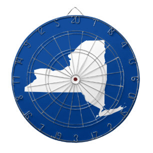 Blå och vit New York Darttavla