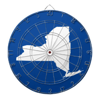 Blå och vit New York Darttavla