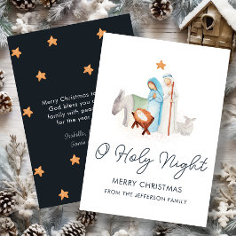 Blå och vit nyans, Religiösa jul Julkort