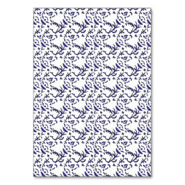 Blå och vit omslutning papper med grafik bordsnummer