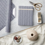 Blå och vit örrben presentpapper<br><div class="desc">Anpassningsbar designad omslutning papper modern chic av vallmo, herringbone chevron mönster. Klicka på Anpassa om du vill lägga till egen text eller bilder om du vill skapa en unik design av ett slag! Hämta kreativ och använda den här roligten papper för mer än bara presentfigursättning. Det är också underbart för...</div>