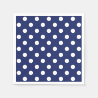 Blå och vit polka Dot Mönster