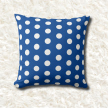 blå och vit polka dots