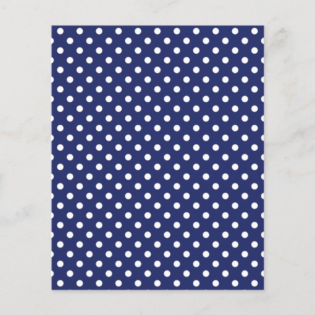 Blå och vit Polka dots Mönster (Framsida)