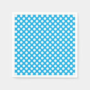 Blå och vit polka dots mönster pappersservett