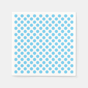 Blå och vit polka dots mönster pappersservett