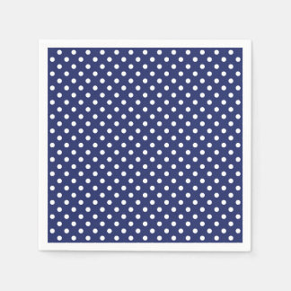 Blå och vit Polka dots Mönster Pappersservett