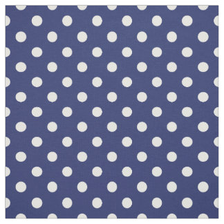 Blå och vit Polka dots Mönster Tyg