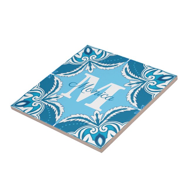 💙 blå och vit Porto Azulejos.  Kakelplatta (Sidan)