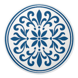 Blå och vit portugisisk Azulejo Stil Ceramic Knob Knopp