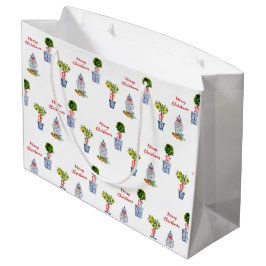 Blå och vit potteripåse - julklapp