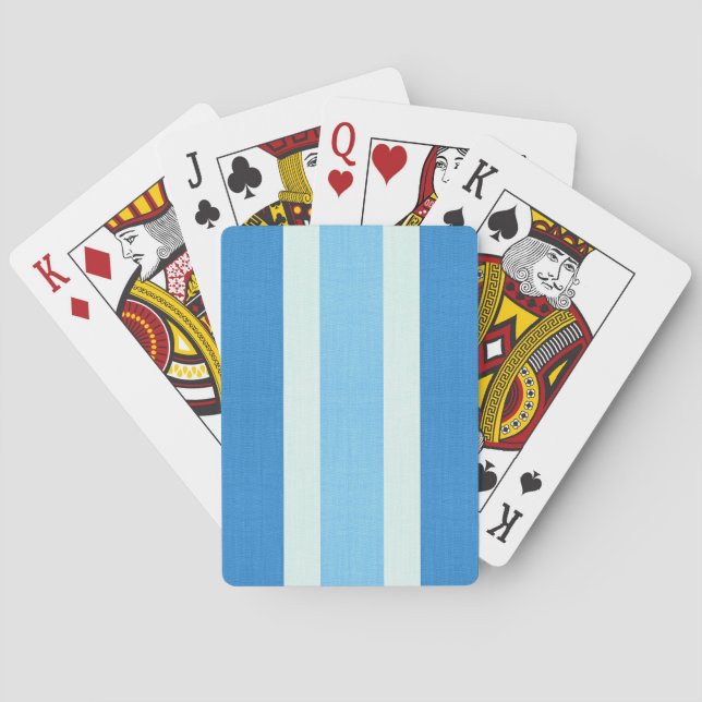 Blå och vit Rand Casinokort (Baksidan)