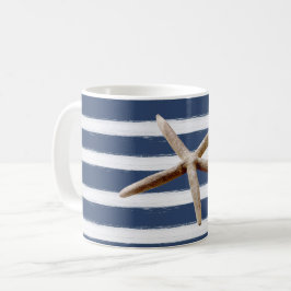 Blå och vit Rand Kaffemugg